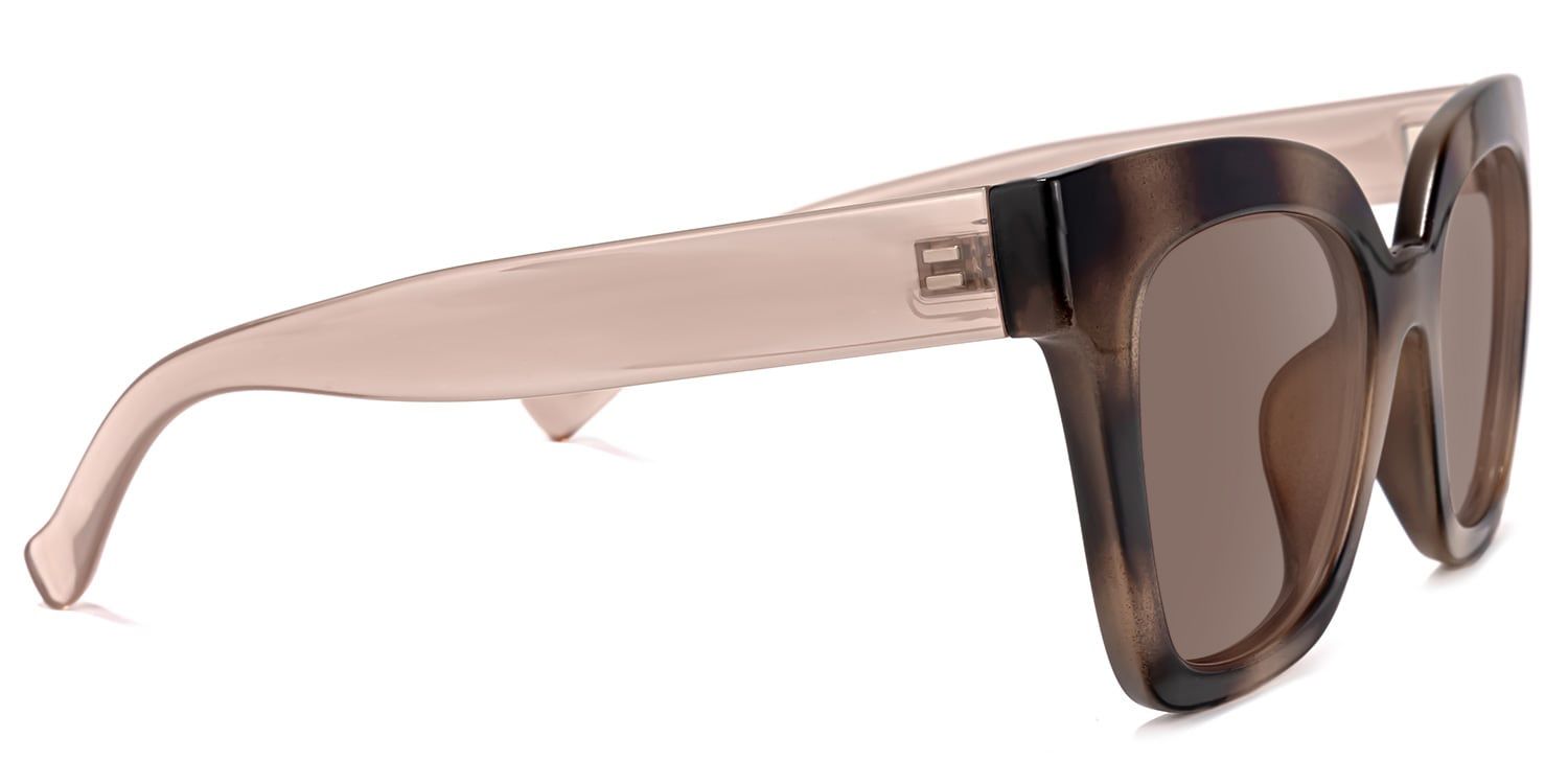 Naila - Square Tortoise Sunglasses│Vooglam - Product View 4