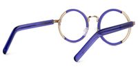 Darcila - Round Purple Eyeglasses | Vooglam Side View
