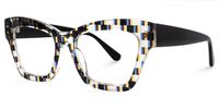 Vanna - Rectangle Pattern Eyeglasses | Vooglam Front View