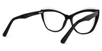 Ehren - Cat Eye White/Black Eyeglasses | Vooglam Side View