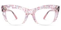 Algernon - Cat Eye Pink Eyeglasses | Vooglam Angle View