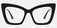 Lacretia - Butterfly Black Eyeglasses | Vooglam Angle View
