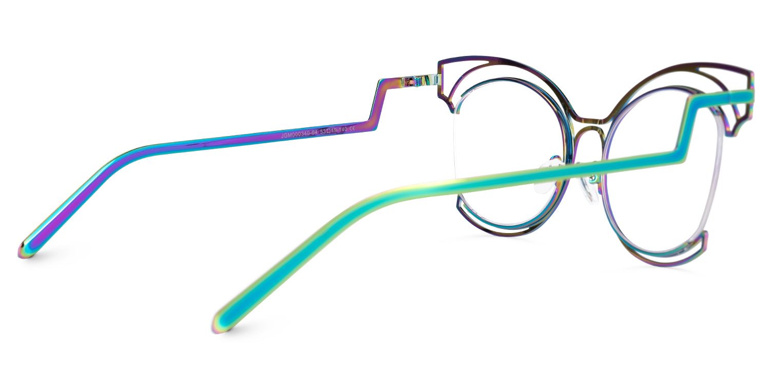 Maggie - Vibrant Cat Eye Aurora Hue Glasses | Vooglam Side View