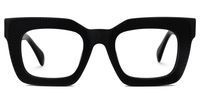 Delgado - Rectangle Black Eyeglasses | Vooglam Angle View