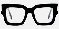 Vaeda - Square Black Eyeglasses | Vooglam Angle View