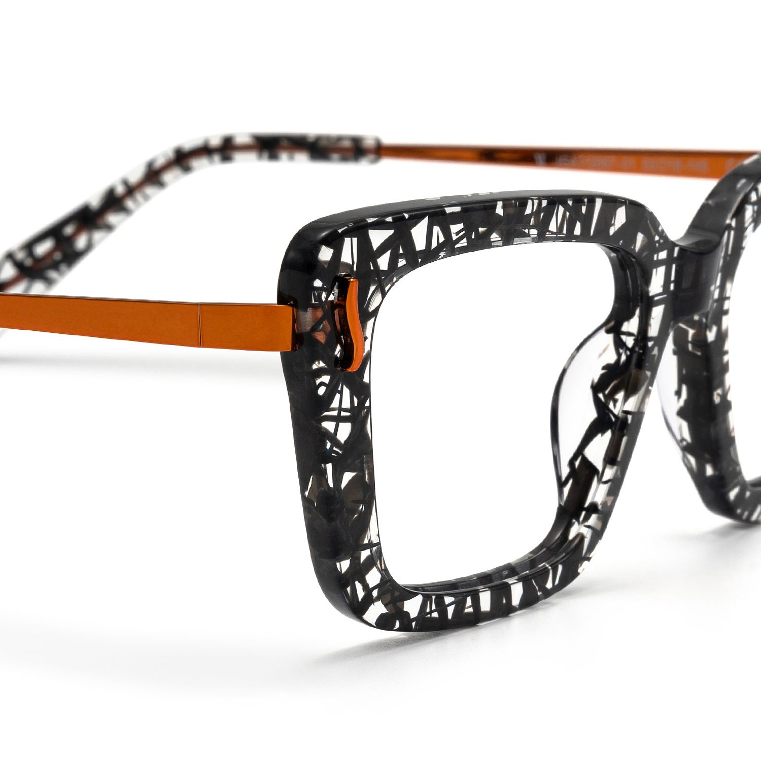 Nebula - Rectangle Pattern Eyeglasses | Vooglam Design Details