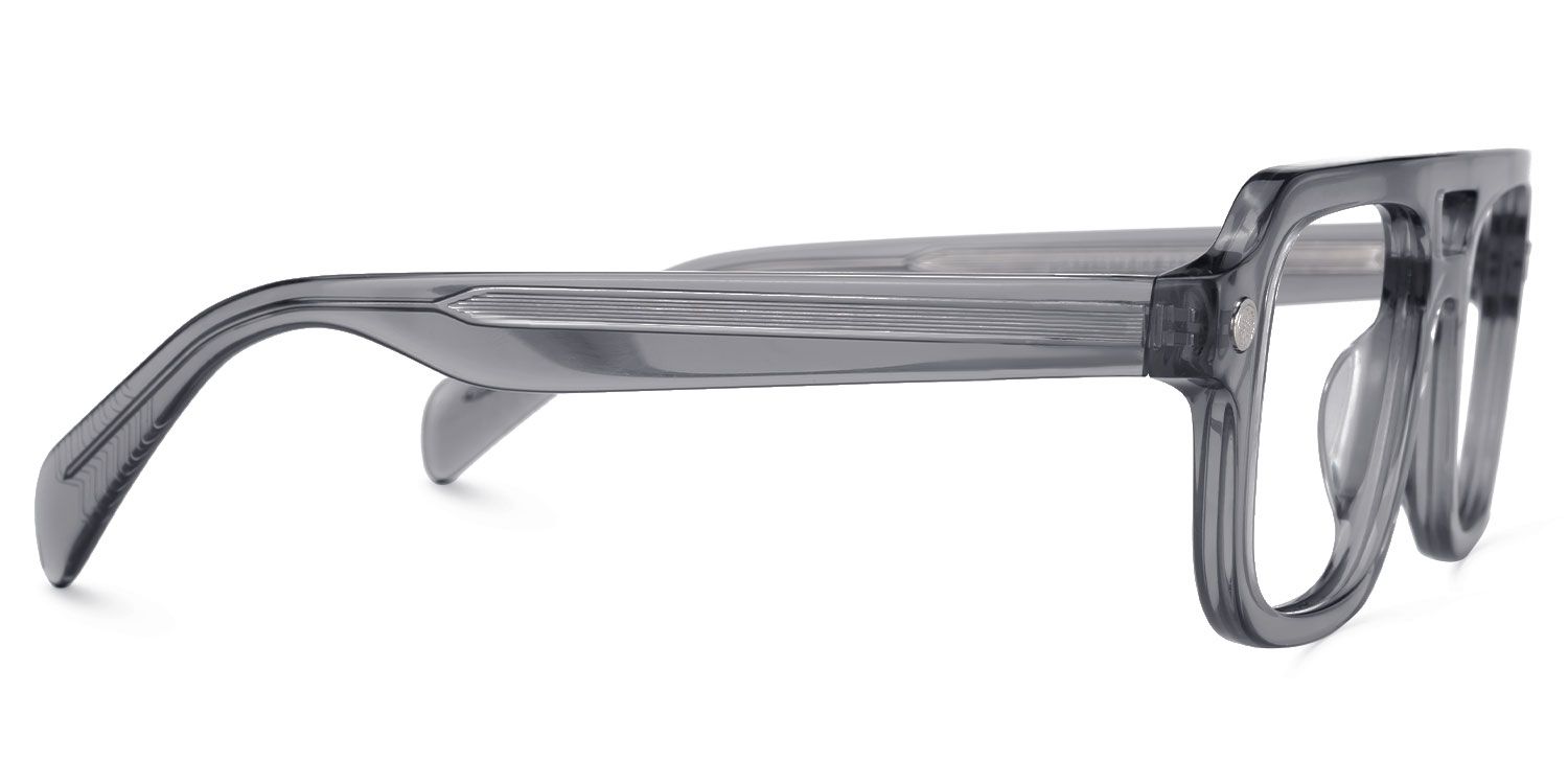 Eltanin - Aviator Grey Eyeglasses by Vooglam - Product View 4