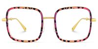 Jace - Square Floral Eyeglasses | Vooglam Angle View