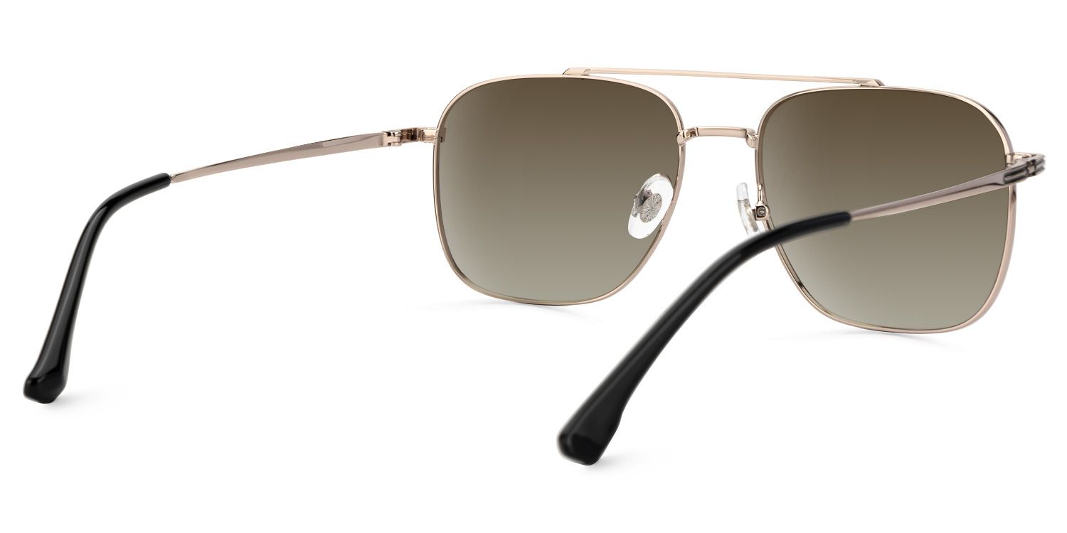 Galileo - Aviator Gold Prescription Sunglasses | Vooglam Side View