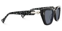 Naiara - Rectangle Black Sunglasses | Vooglam 
