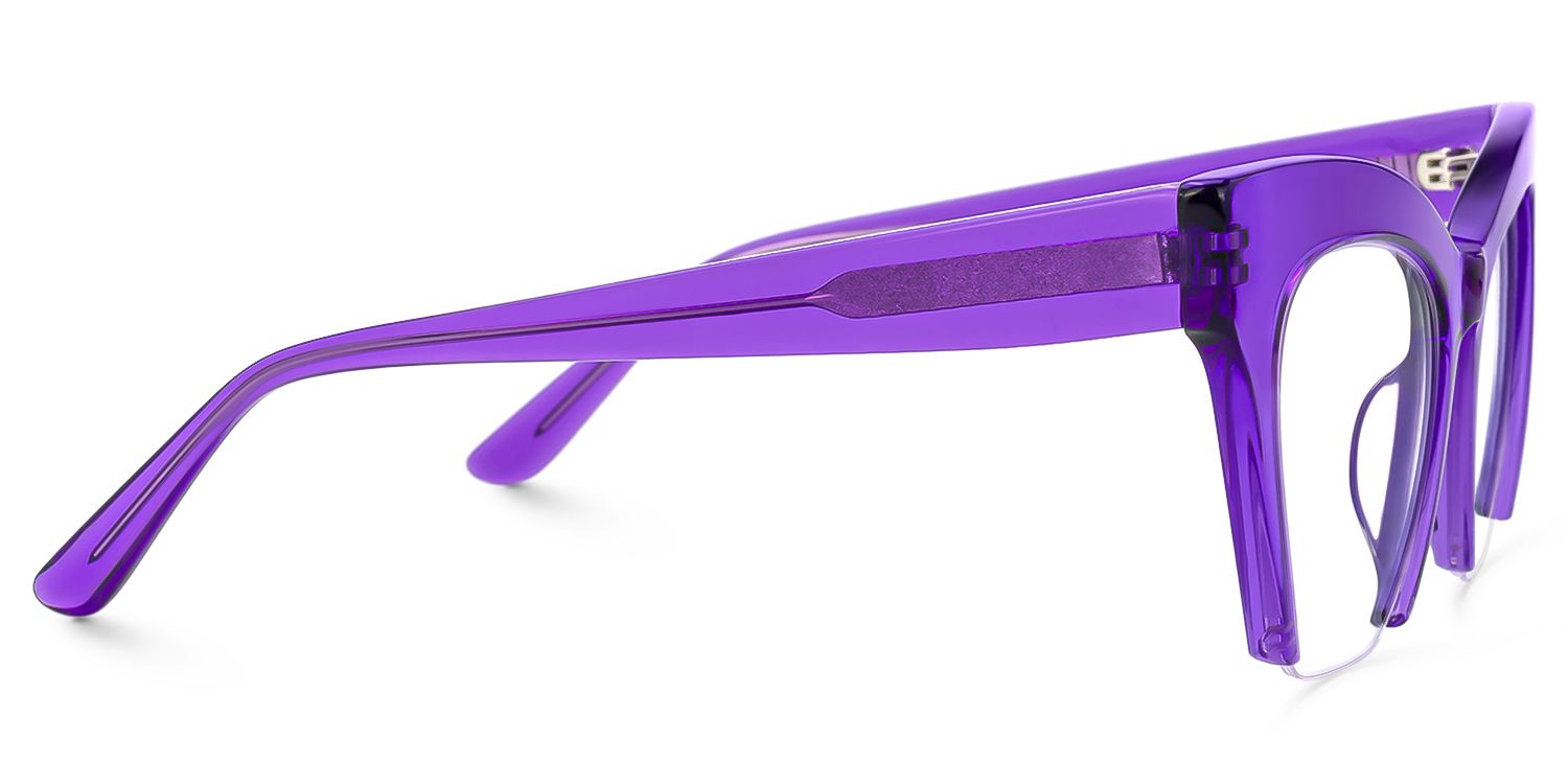 Jacobien - Cat Eye Purple Eyeglasses | Vooglam 4