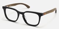 Lote - Square Black Eyeglasses | Vooglam Front View