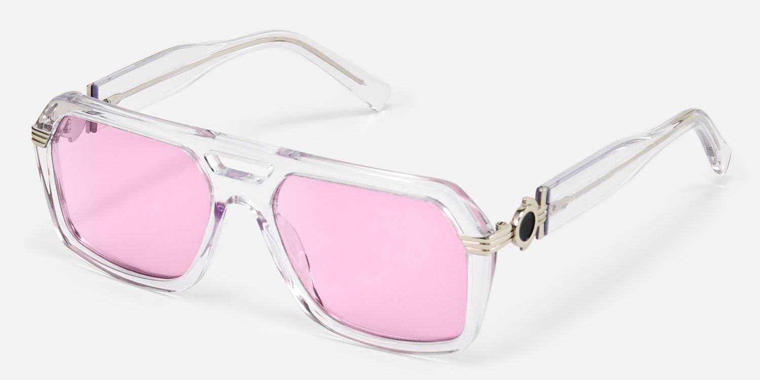 Maverick - Aviator Crystal Sunglasses | Vooglam Front View
