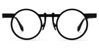 Adkins - Round Black Eyeglasses | Vooglam Angle View