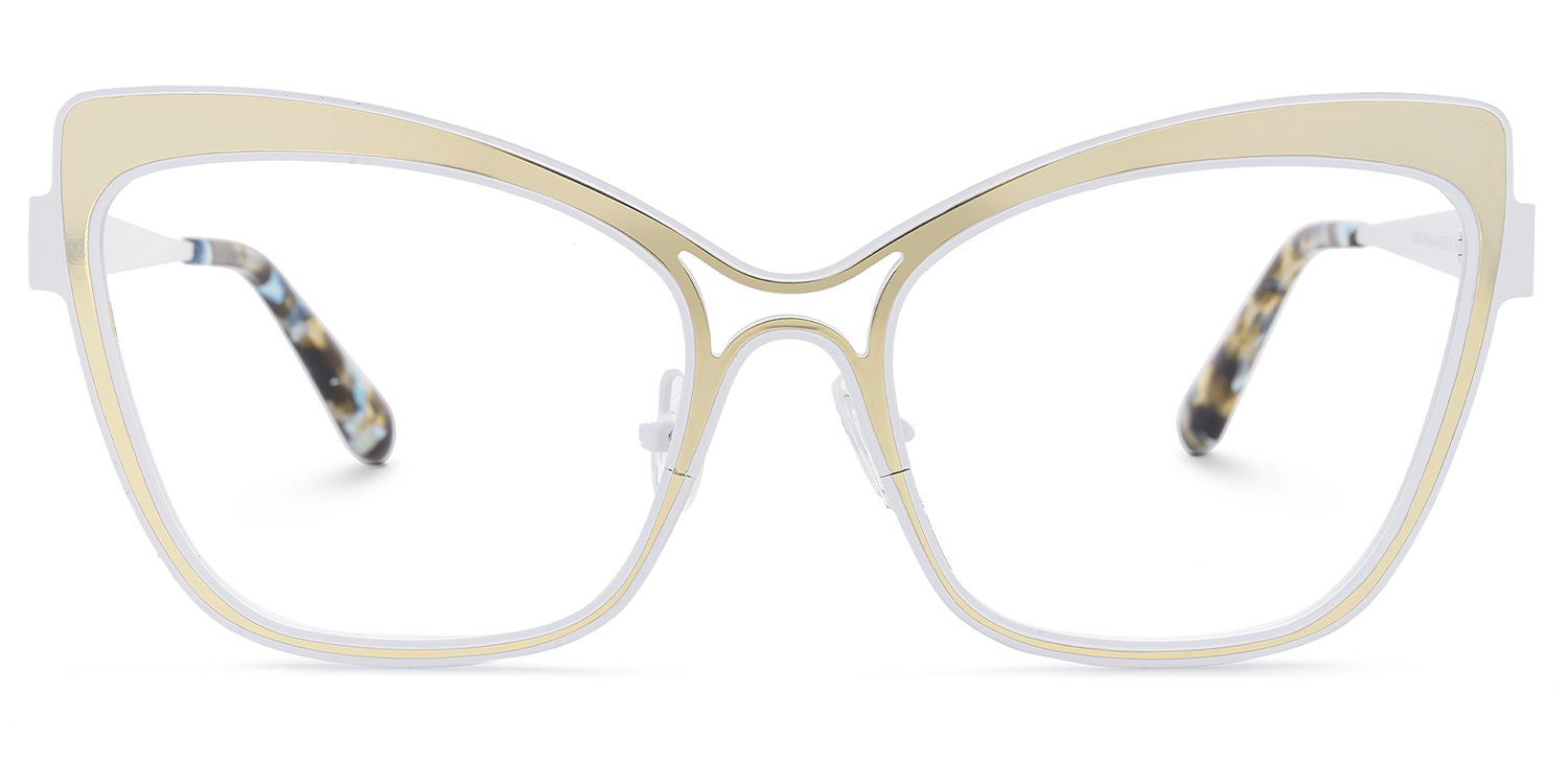 Eleuterio - Butterfly Gold Eyeglasses | Vooglam Angle View