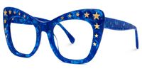 Adoracion - Butterfly Blue Eyeglasses | Vooglam Front View
