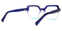 Junyin - Square Blue Eyeglasses | Vooglam Side View