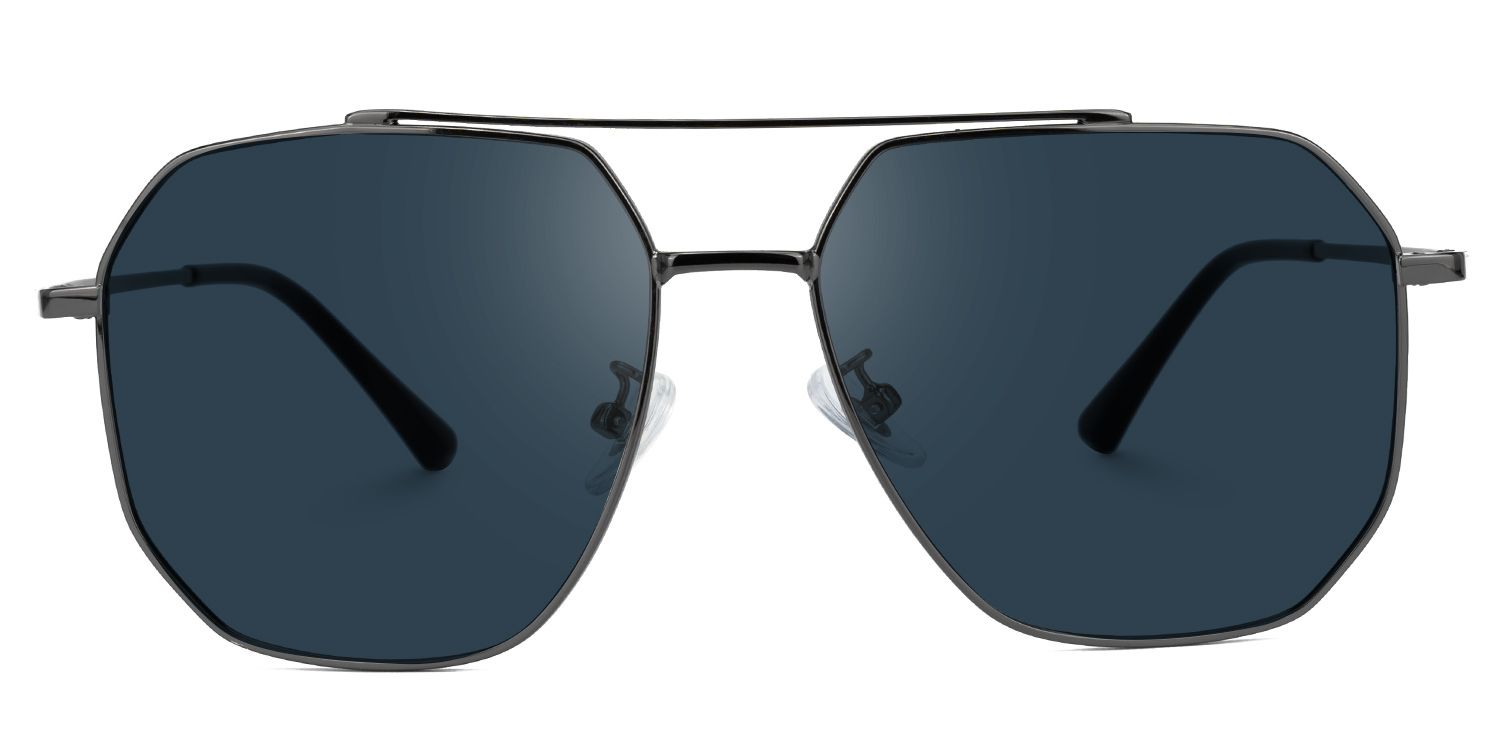 Federico - Aviator Black Sunglasses | Vooglam Angle View