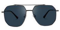 Federico - Aviator Black Sunglasses | Vooglam Angle View