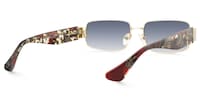 Alexandra - Rectangle Floral Sunglasses - 3
