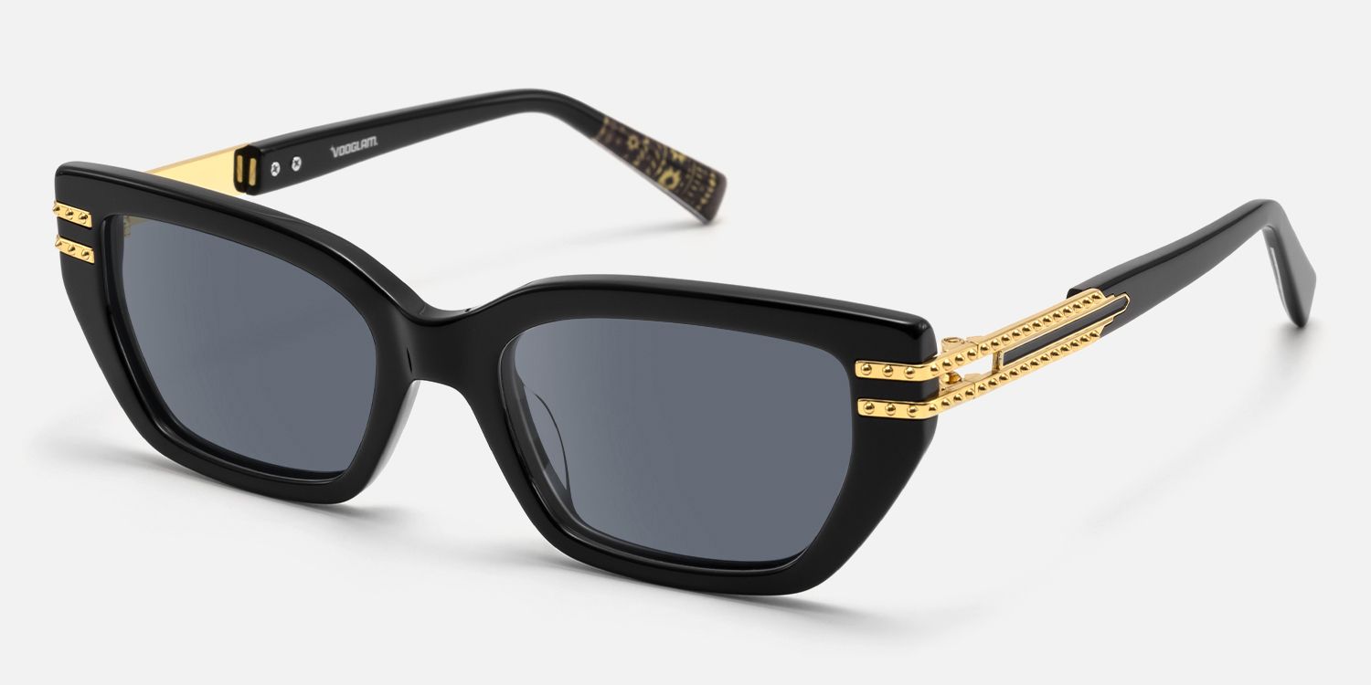 Nomad - Black Cat eye Sunglasses | Vooglam Front View