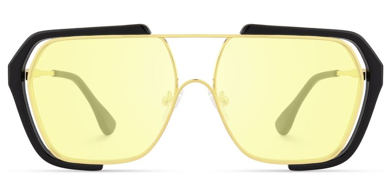 Porsha - Aviator Black Sunglasses