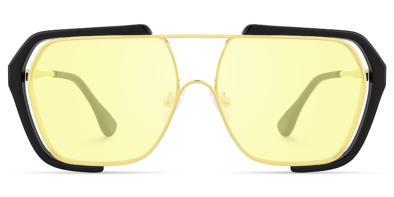 Porsha - Aviator Black Sunglasses