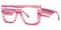 Halian - Aviator Pink Eyeglasses | Vooglam Front View