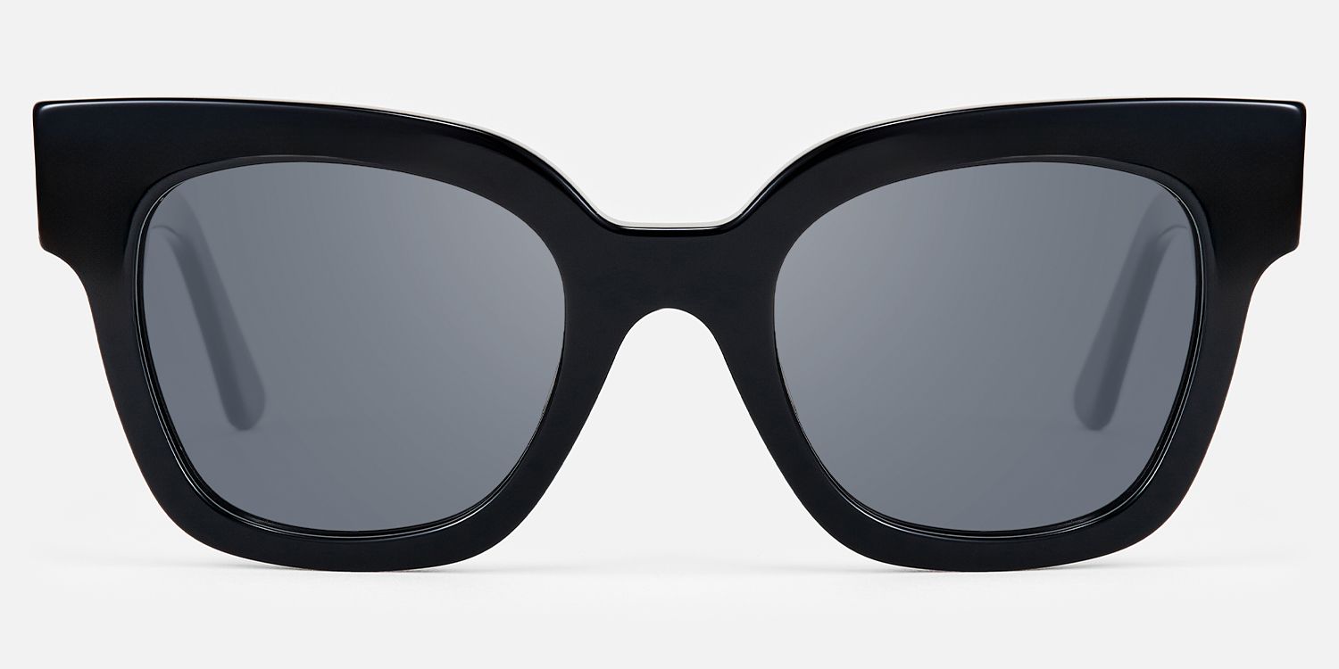 Vanguard - Square Black Sunglasses | Vooglam Angle View