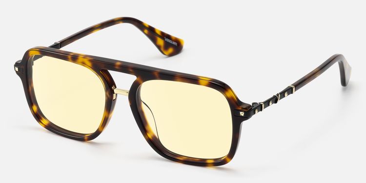 Marfa - Aviator Tortoise Yellow Tint Sunglasses | Vooglam