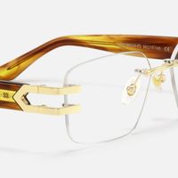 Aurum - Tortoise Rimless Rectangle Glasses | Vooglam Design Details