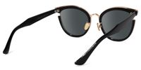 Retro - Black Round Sunglasses | Vooglam Side View