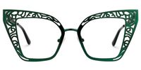 Agalia - Cat Eye Green Eyeglasses | Vooglam Angle View