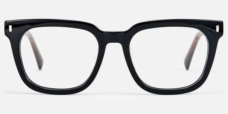 Vinyl - Square Black Eyeglasses