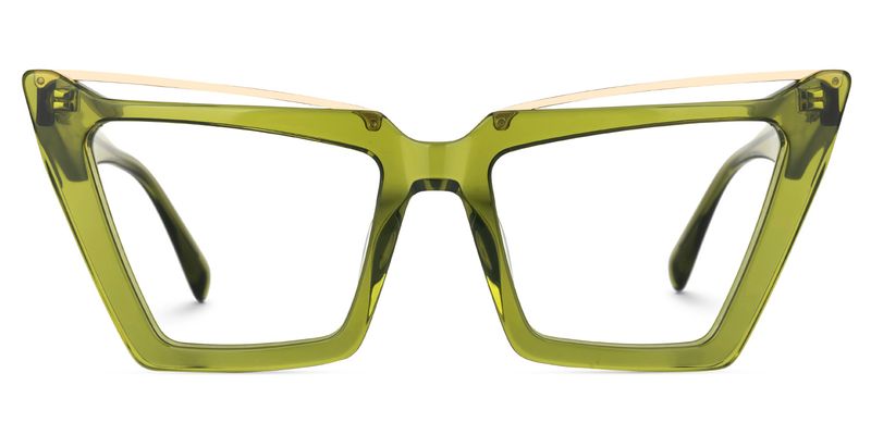 Eldad - Cat Eye Green Eyeglasses