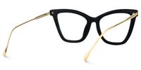 Hilary - Butterfly Black Eyeglasses | Vooglam Side View