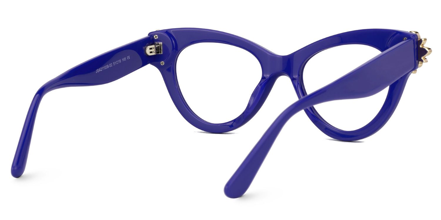 Farai - Cat Eye Purple Eyeglasses | Vooglam Side View