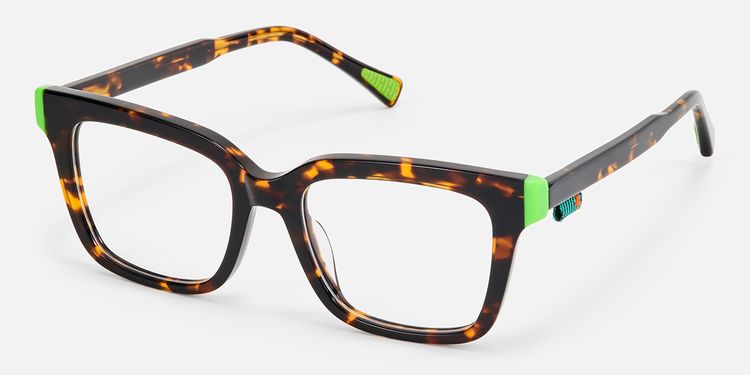 Nomad - Rectangle Tortoise Eyeglasses | Vooglam