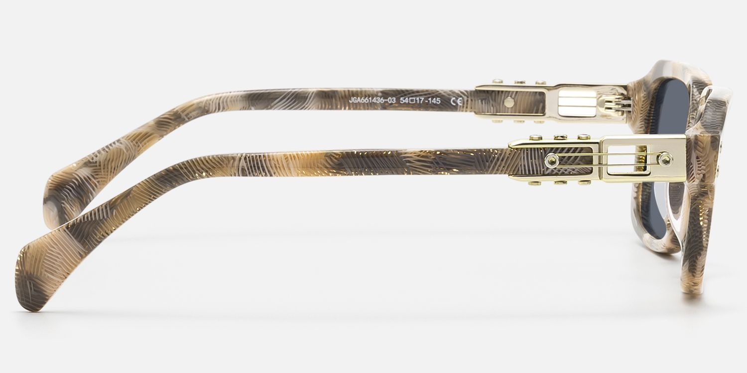 Anacortes - Light Brown Pattern Guitar Glasses | Vooglam Side View