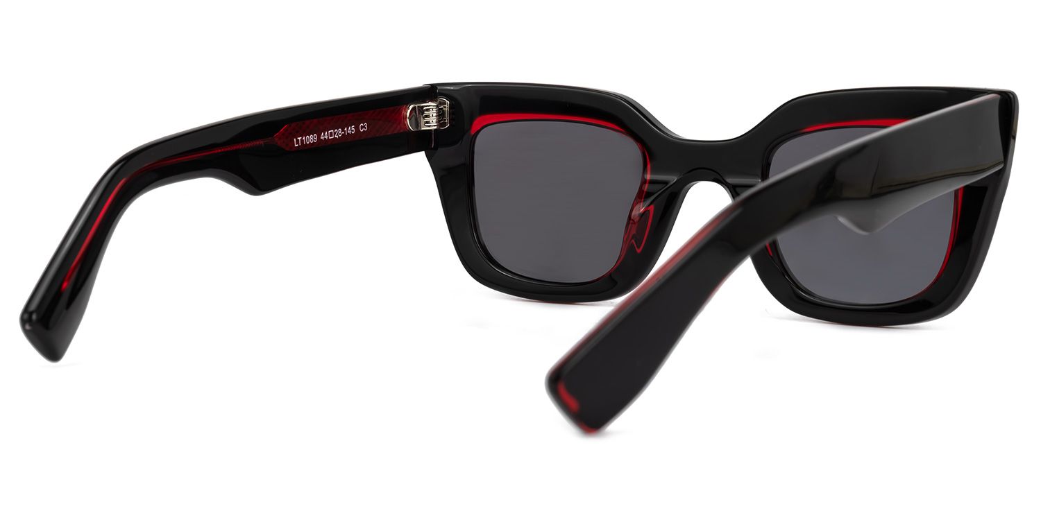 Delarosa - Cat Eye Red Sunglasses | Vooglam Side View