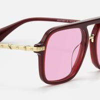 Marfa - Red Square Aviator Sunglasses | Vooglam Design Details