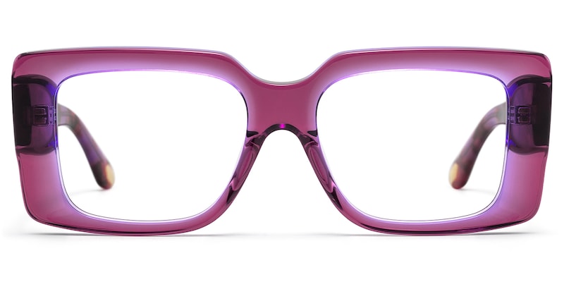 Kente - Rectangle Purple Eyeglasses