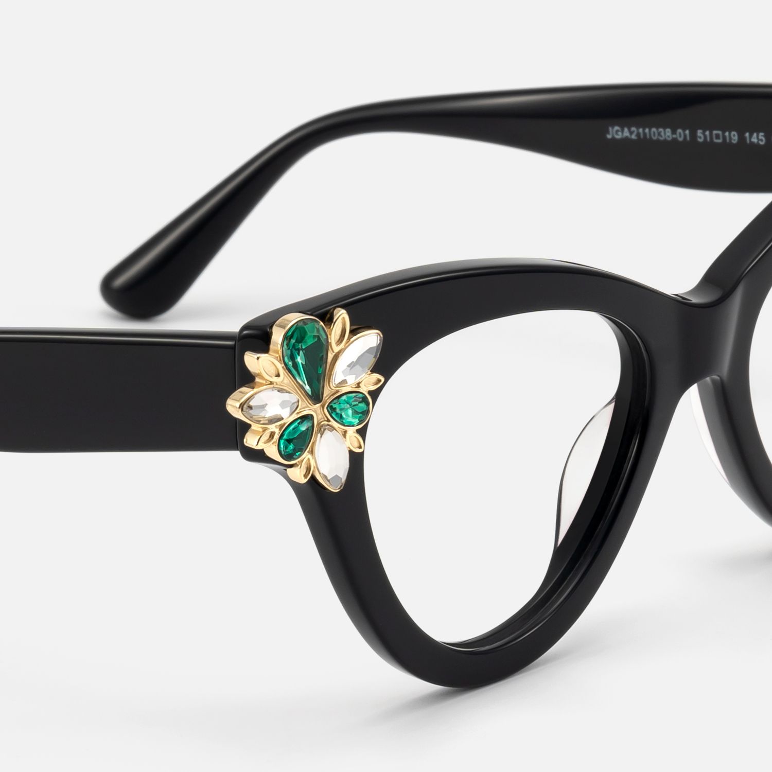 Farai - Cat Eye Black Eyeglasses | Vooglam Design Details