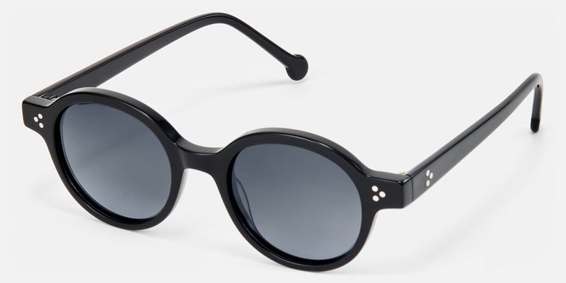 Obsidian - Round Black Sunglasses | Vooglam