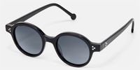 Obsidian - Round Black Sunglasses | Vooglam Front View