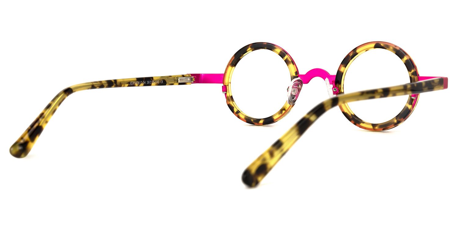 Dervla - Round Tortoise Eyeglasses | Vooglam Side View