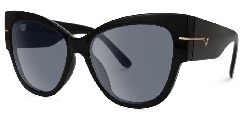 Elektra - Cat Eye Black Sunglasses