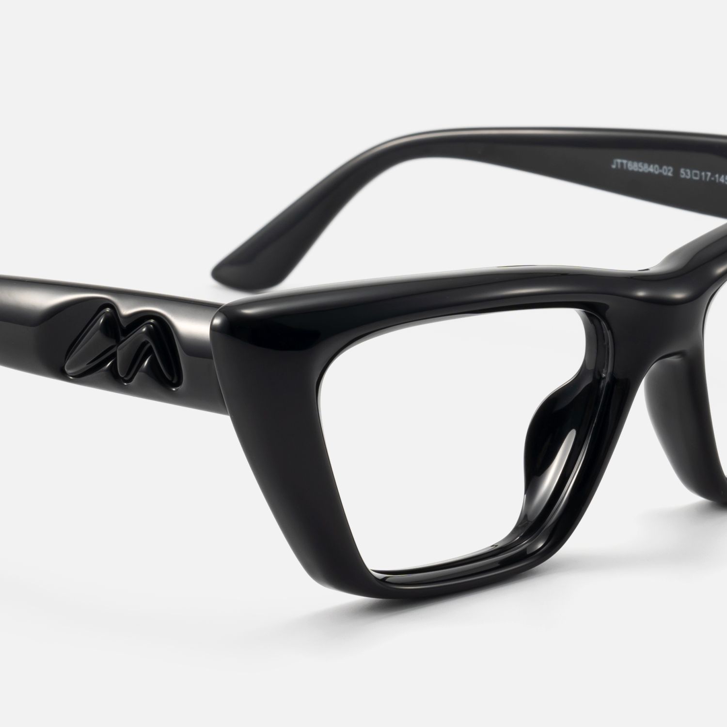 Meguro-Puffy shiny thick frame cateye glasses by Vooglam x Mona Matsuoka