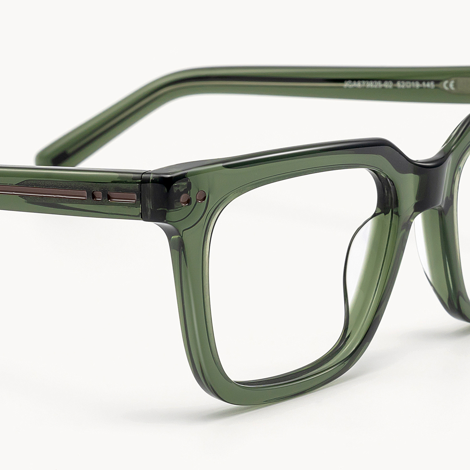 Remix - Rectangle Green Eyeglasses - 5