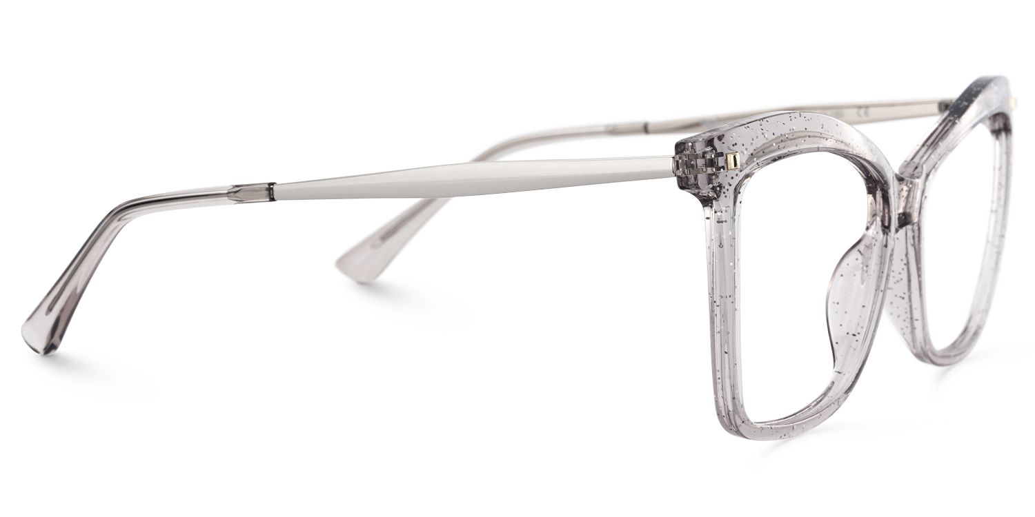 Libby - Butterfly Grey Eyeglasses | Vooglam 4